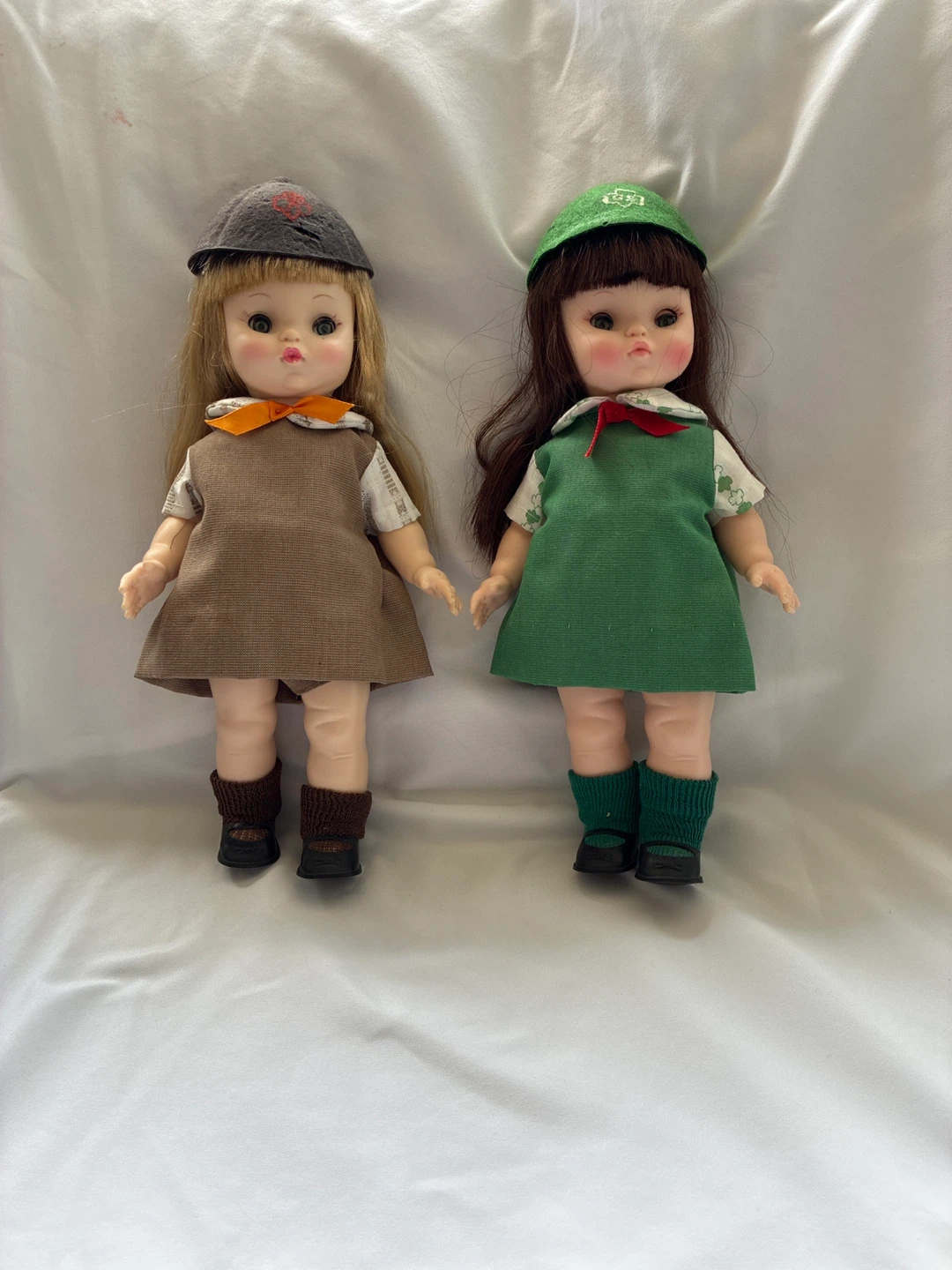 Vintage Girl Scout Dolls (2) - Brownie Uniforms