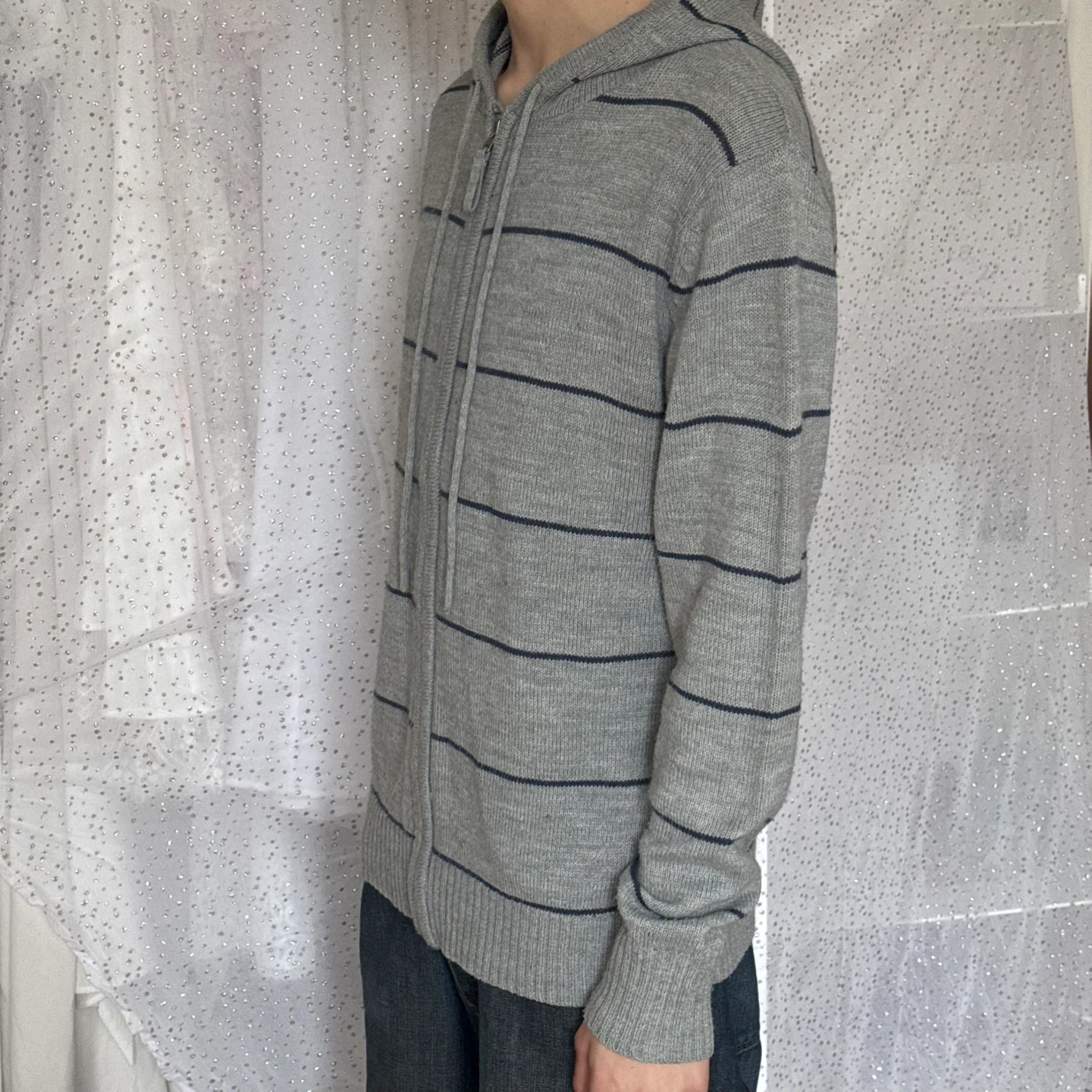 Bongo Jeans Striped Zip-Up Sweater - photo 2