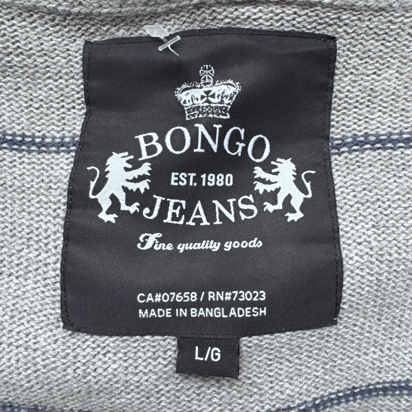 Bongo Jeans Striped Zip-Up Sweater - photo 4