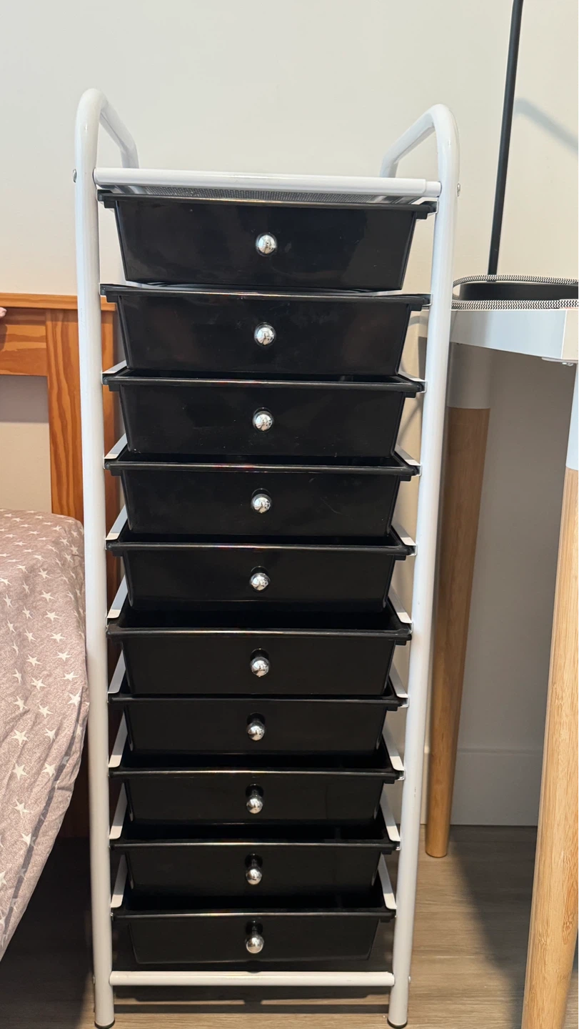 10-Drawer Rolling Storage Cart