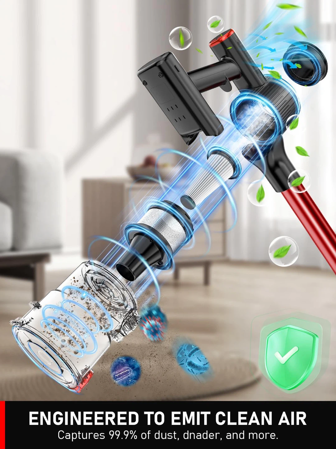 Cordless Stick Vacuum Cleaner, Powerful 8 in 1 Lightweight - photo 5