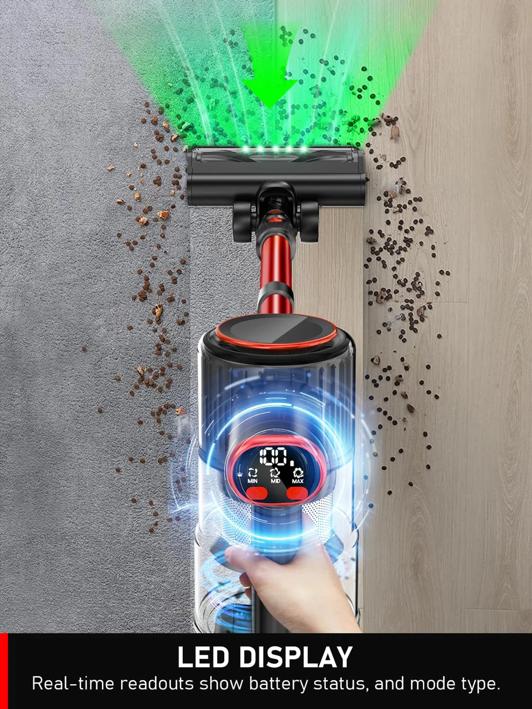 Cordless Stick Vacuum Cleaner, Powerful 8 in 1 Lightweight - photo 3