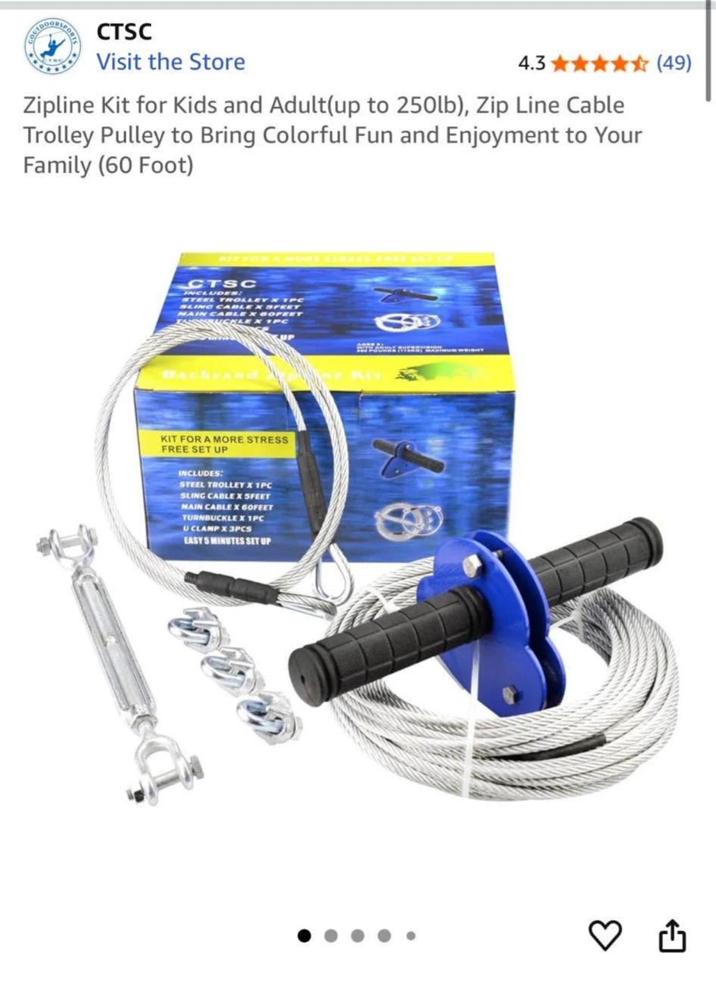 Zip line kit brand new!