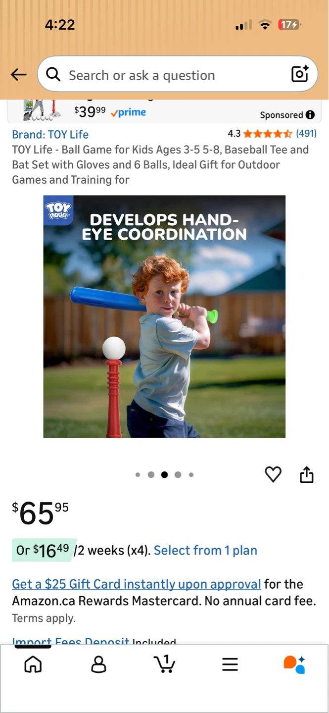 Baseball Tee and Bat Set with Gloves and 5 Balls - photo 4