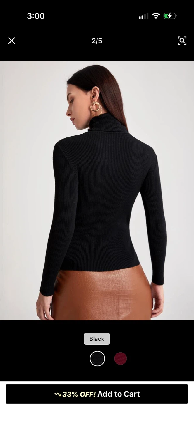 Ribbed Turtleneck Sweater - photo 3