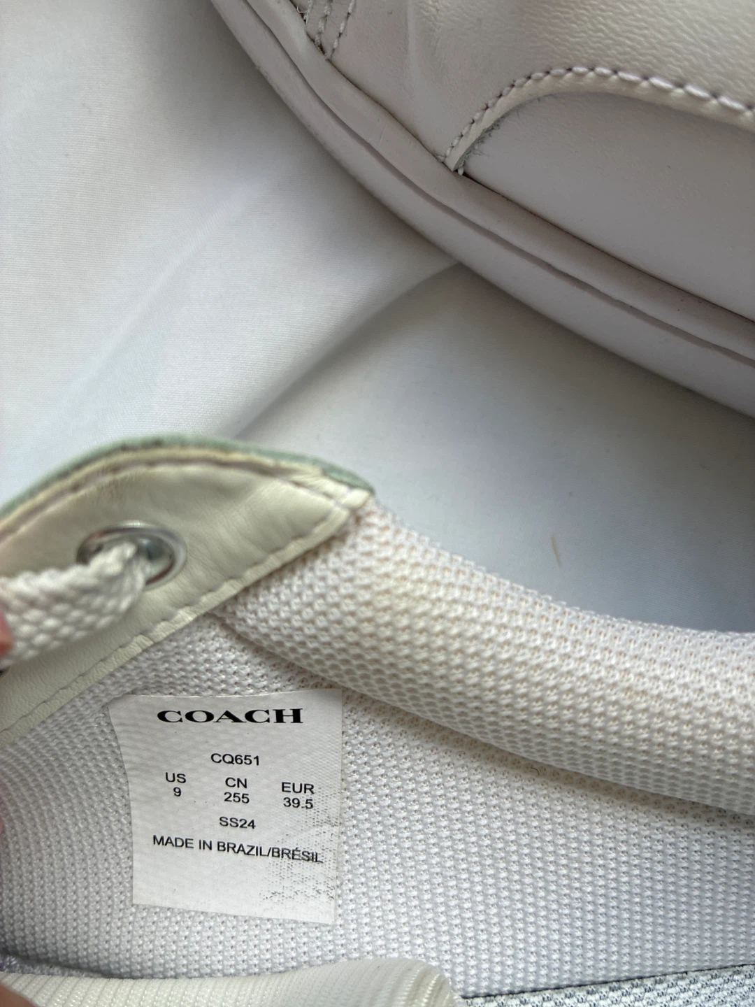 Coach White Leather Sneakers - Size 9 - photo 4