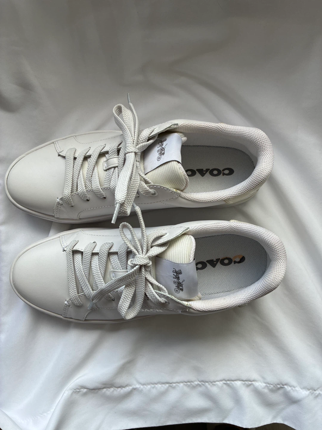 Coach White Leather Sneakers - Size 9 - photo 3