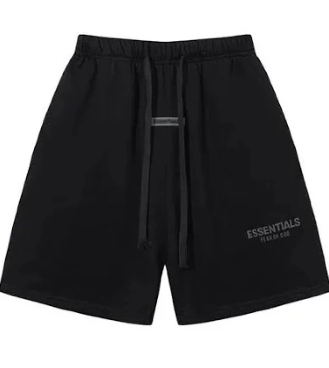 Black and oatmeal essential shorts