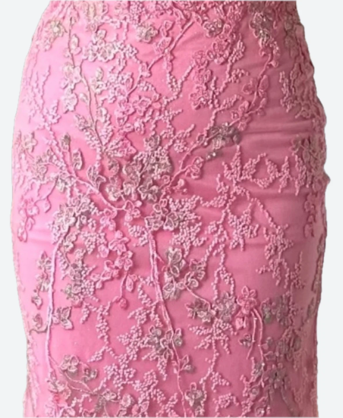 Sherri Hill Pink Lace Mermaid Prom Dress - photo 3