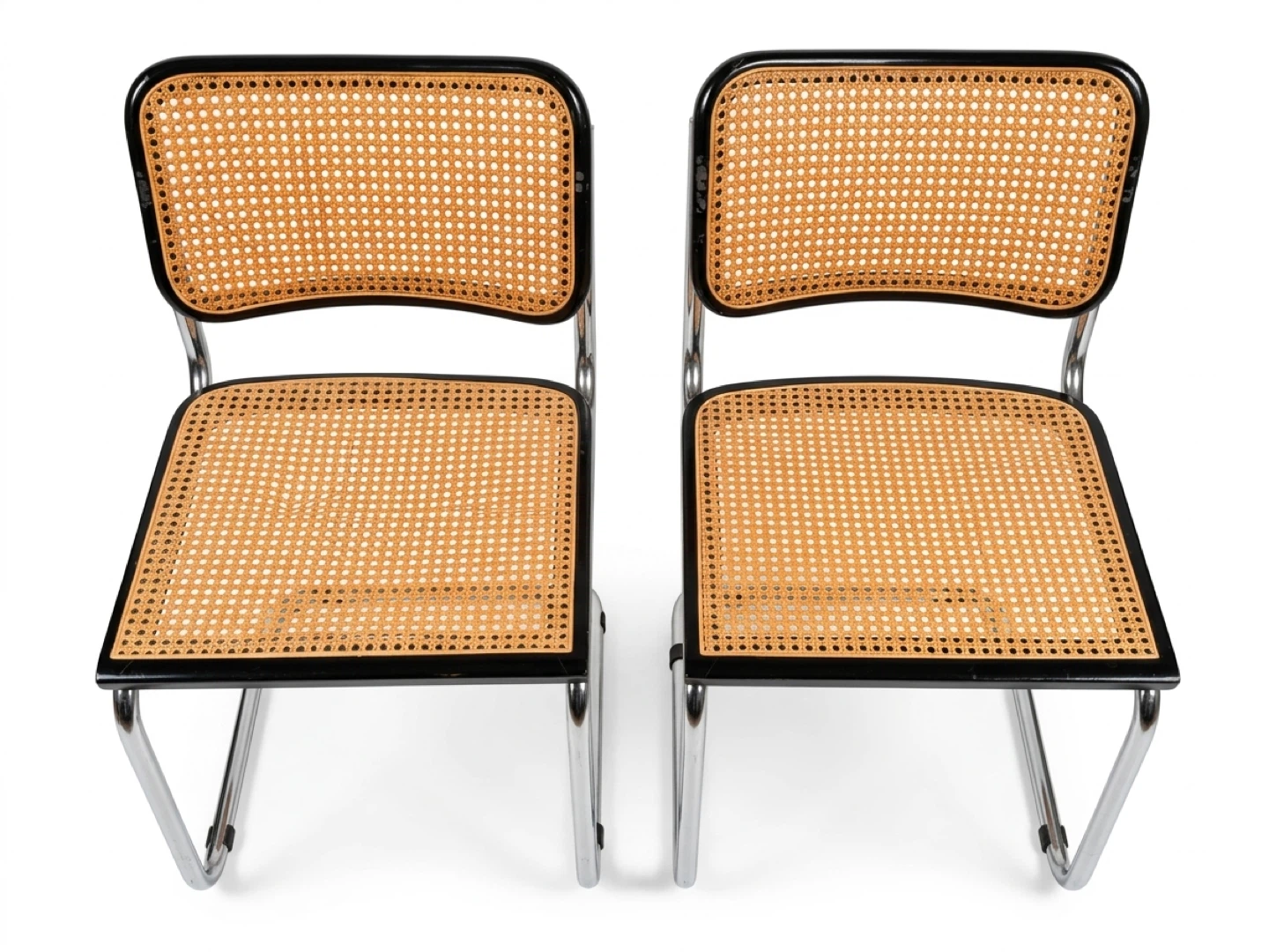 Pair of Cesca Cane Accent Chairs