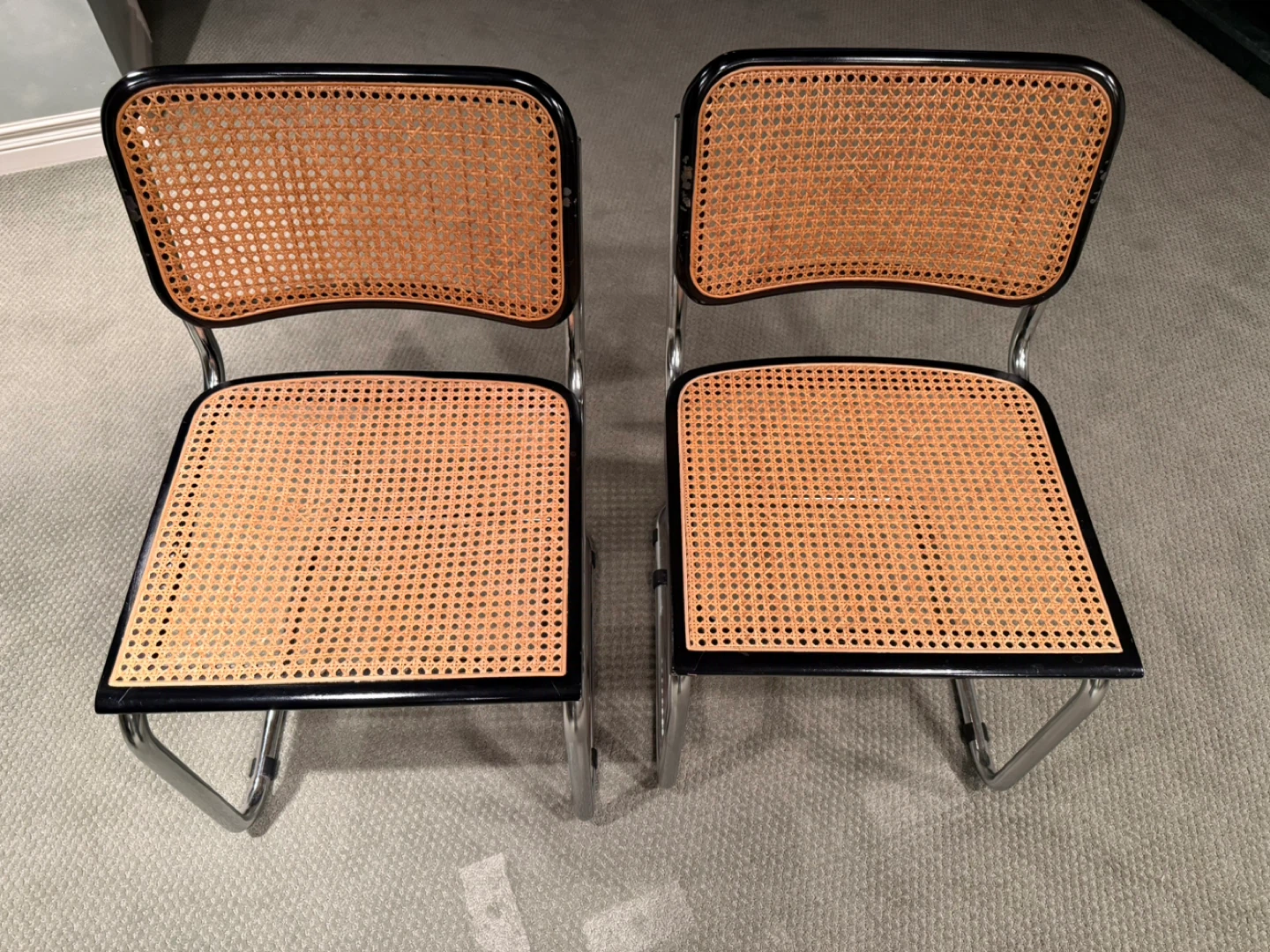 Pair of Cesca Cane Accent Chairs - photo 2