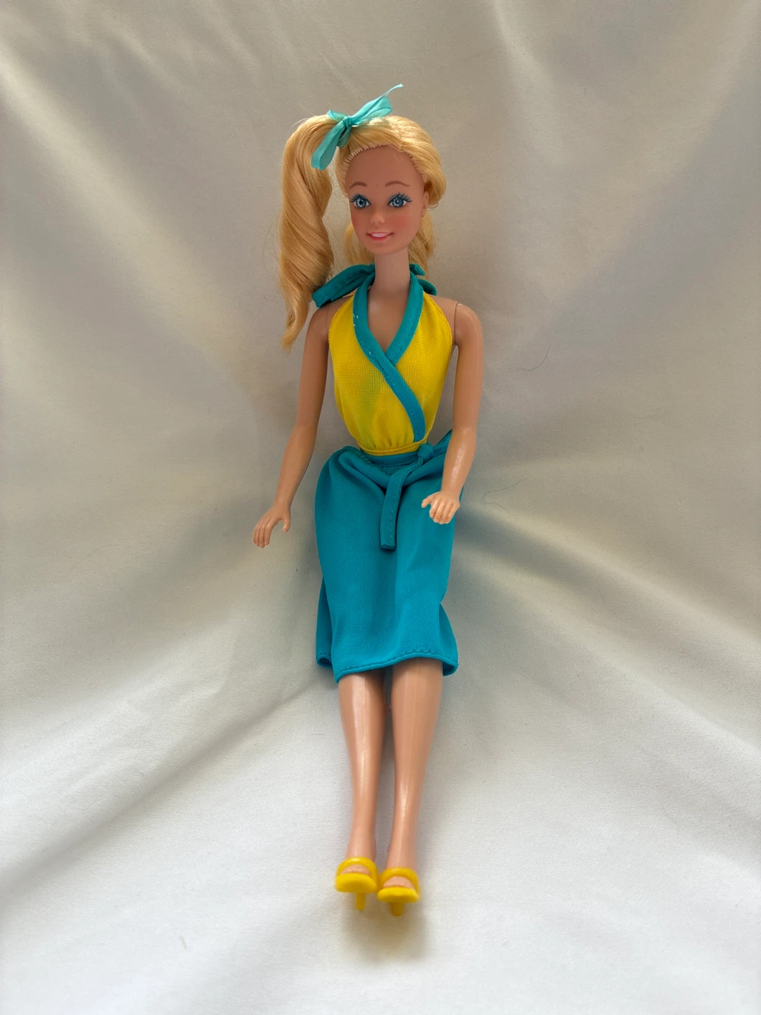 Barbie Doll with Blue and Yellow Outfit