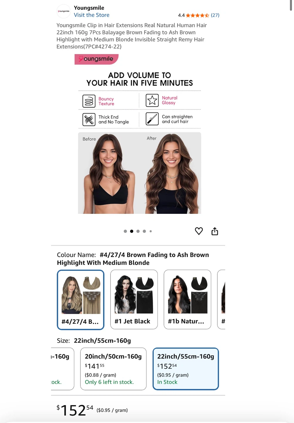 Youngsmile Clip-in Hair Extensions