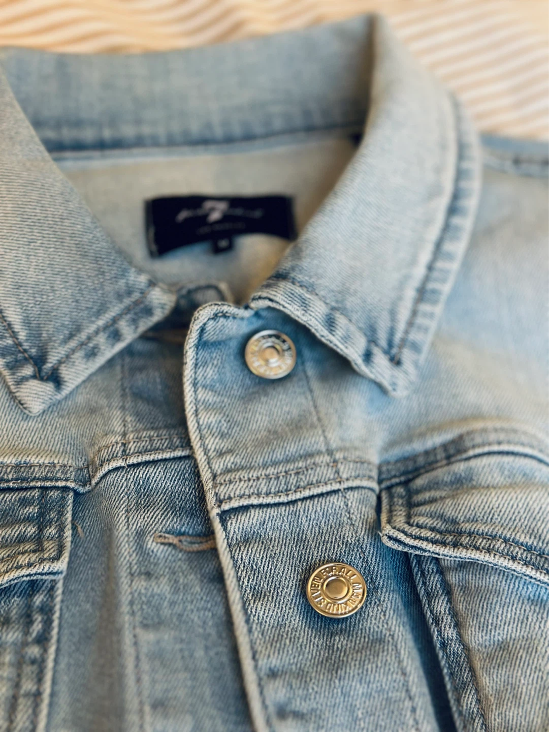 7 For All Mankind Classic Trucker Denim Jacket - photo 2