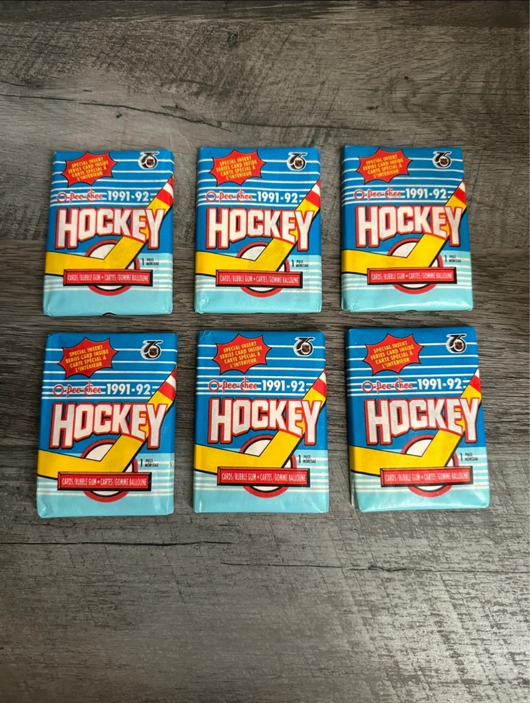 1991-92 O-Pee-Chee Hockey Wax Packs (6)