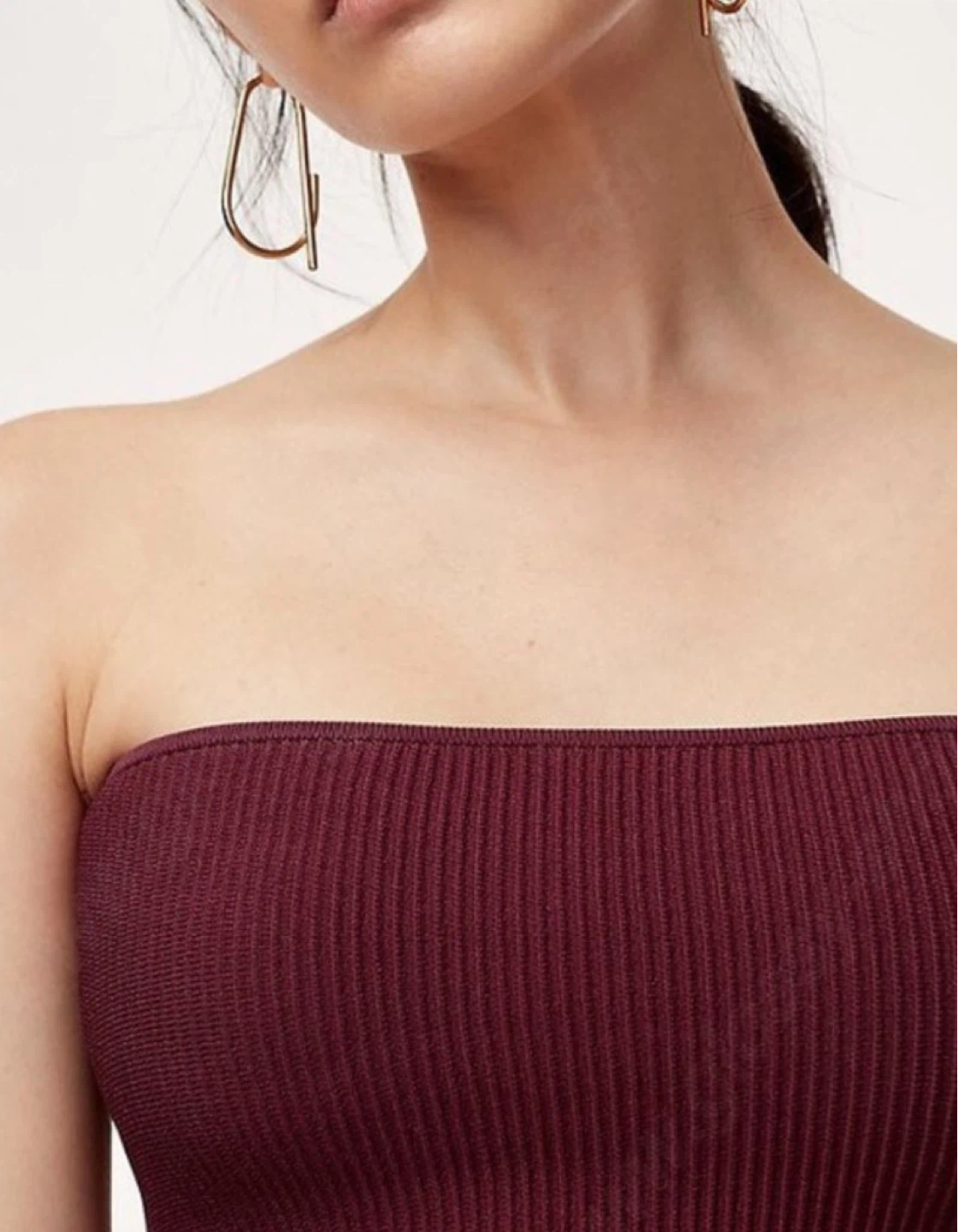 Babaton Ribbed Tube Top - XS