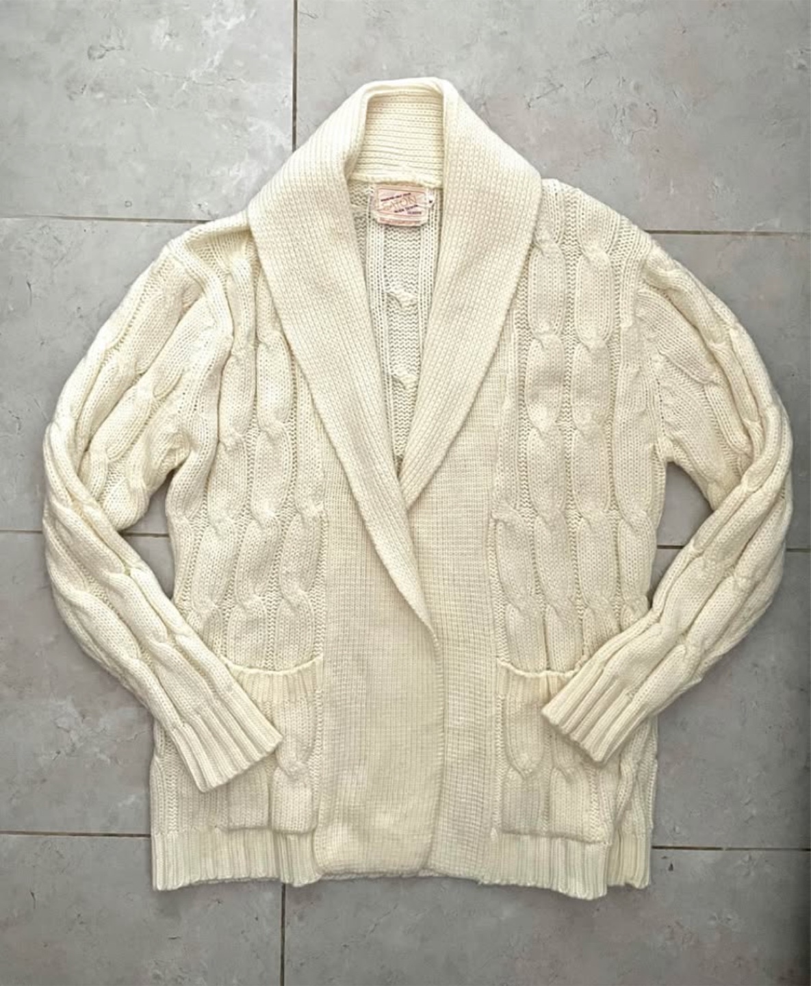 Rare Vintage Eaton Knit Shawl Collar Cardigan
