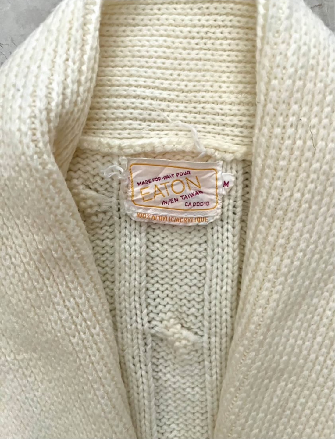 Rare Vintage Eaton Knit Shawl Collar Cardigan - photo 2