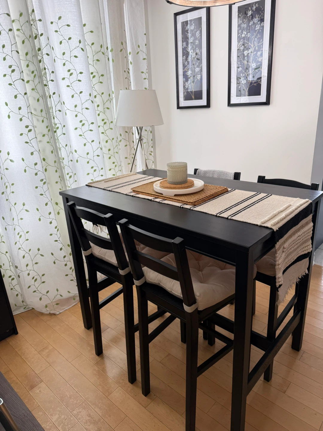 Black Dining Table with 4 Chairs - photo 2