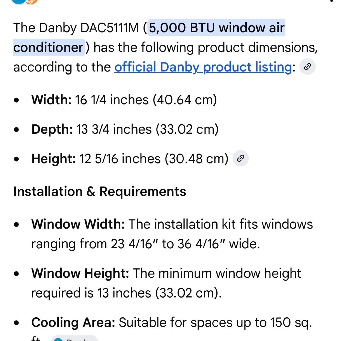 Danby DAC5111M Window Air Conditioner - 5,000 BTU - photo 3