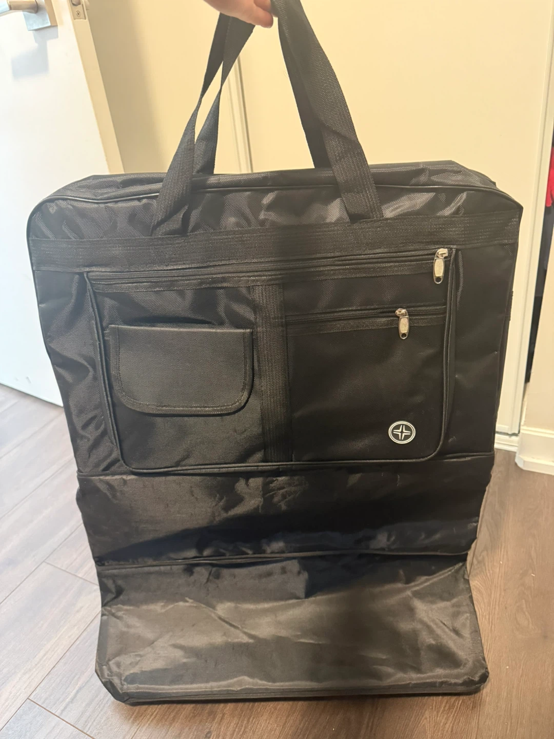 Black Rolling Duffel Bag with Wheels - photo 4
