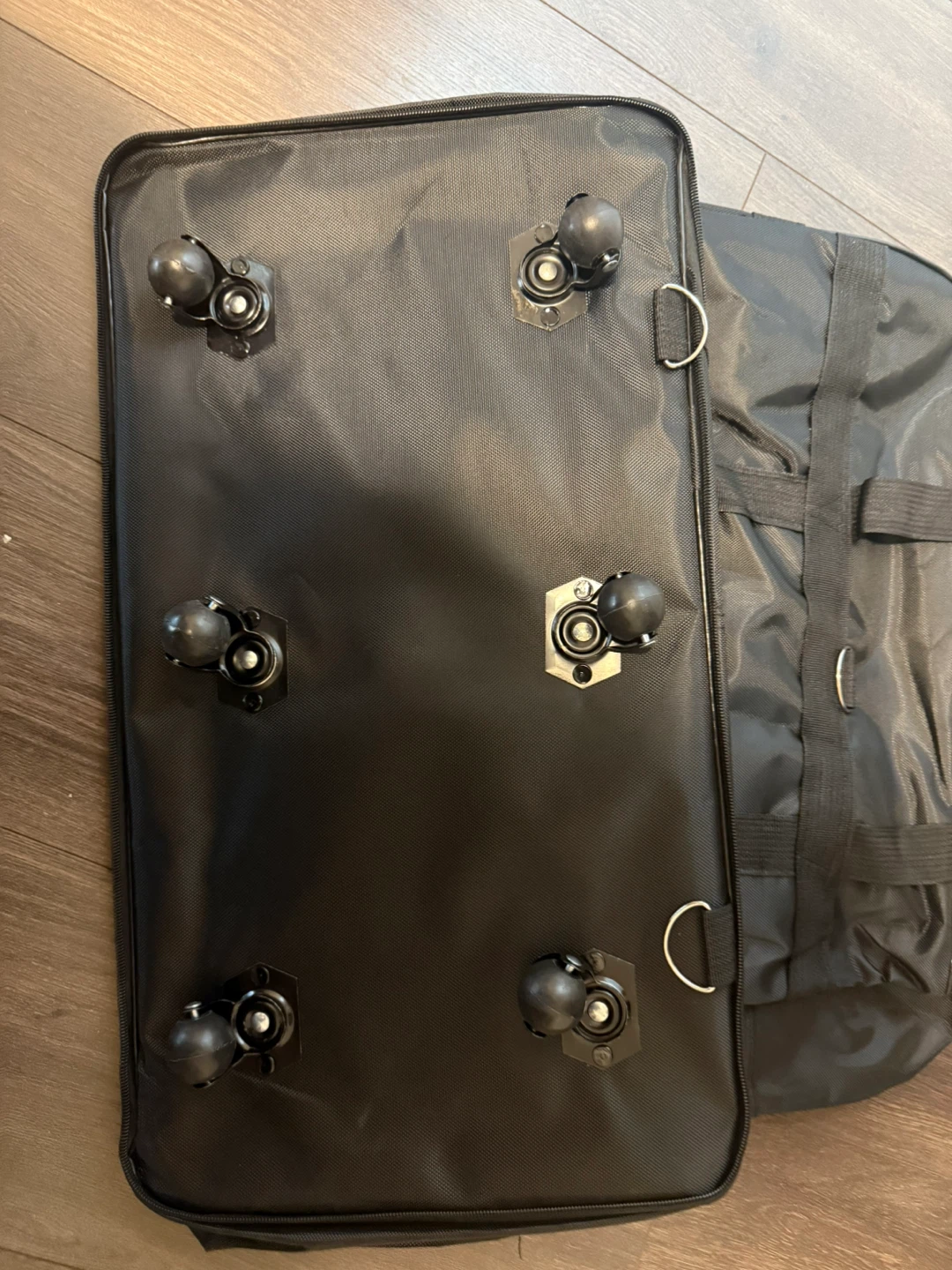 Black Rolling Duffel Bag with Wheels - photo 2