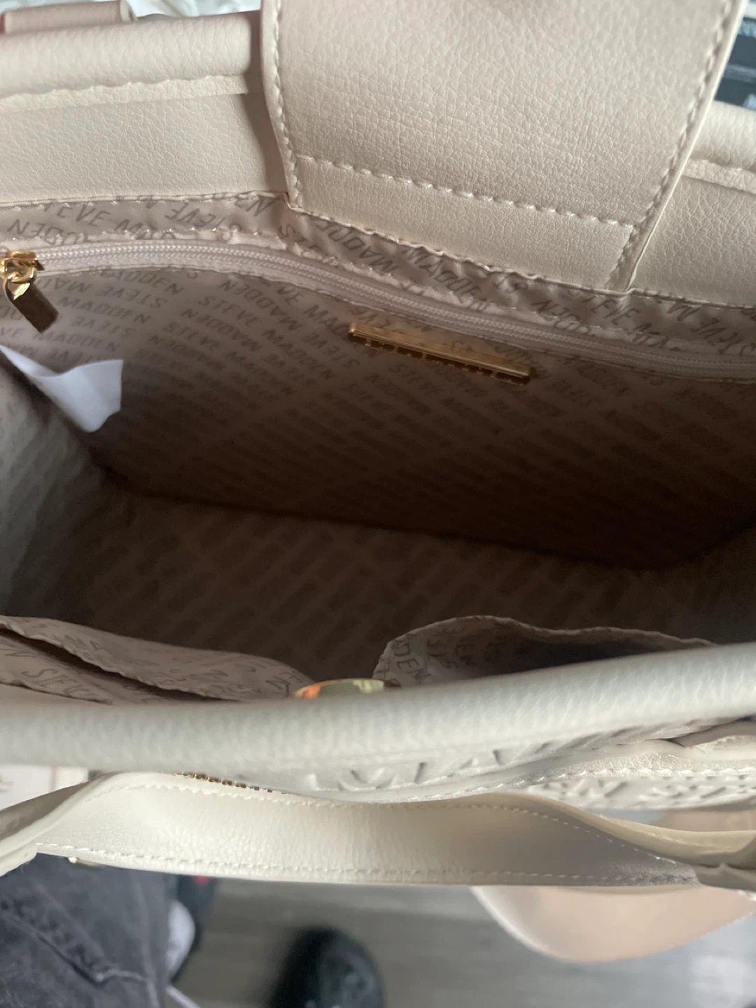 Steve Madden Cream Embossed Tote Bag - photo 3
