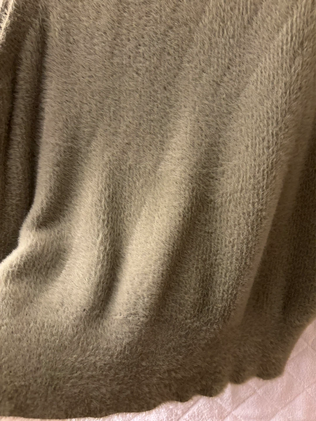 Moss Green Fuzzy Mock Neck Sleeveless Sweater Vest - photo 3