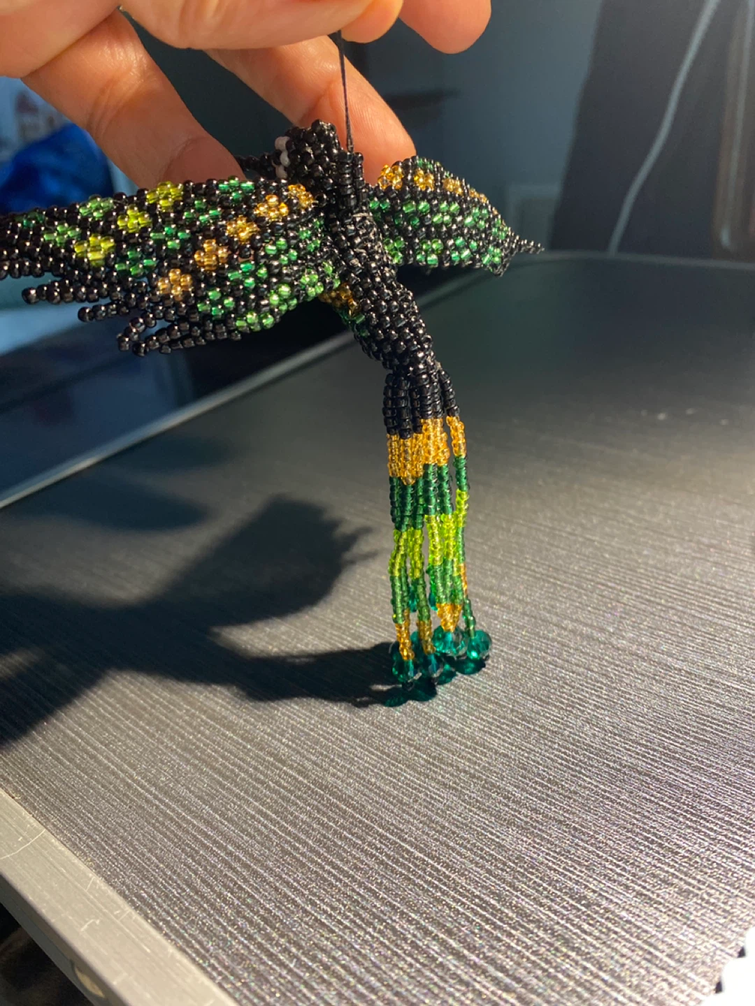 Handmade Beaded Hummingbird Ornament - photo 4