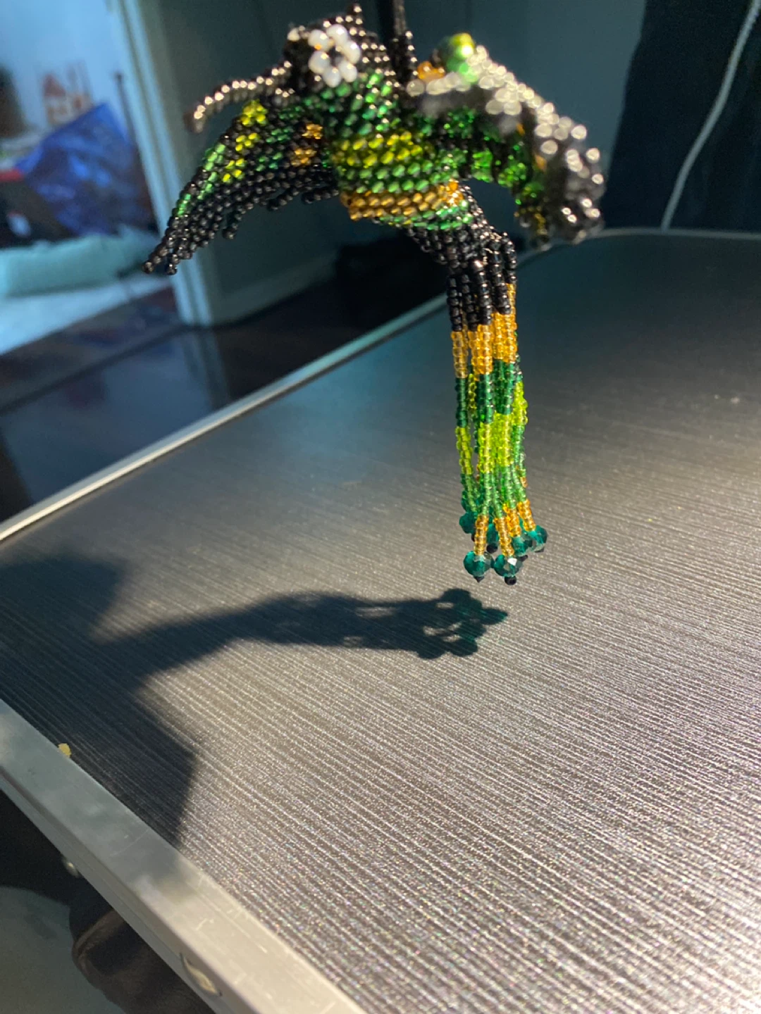 Handmade Beaded Hummingbird Ornament - photo 5