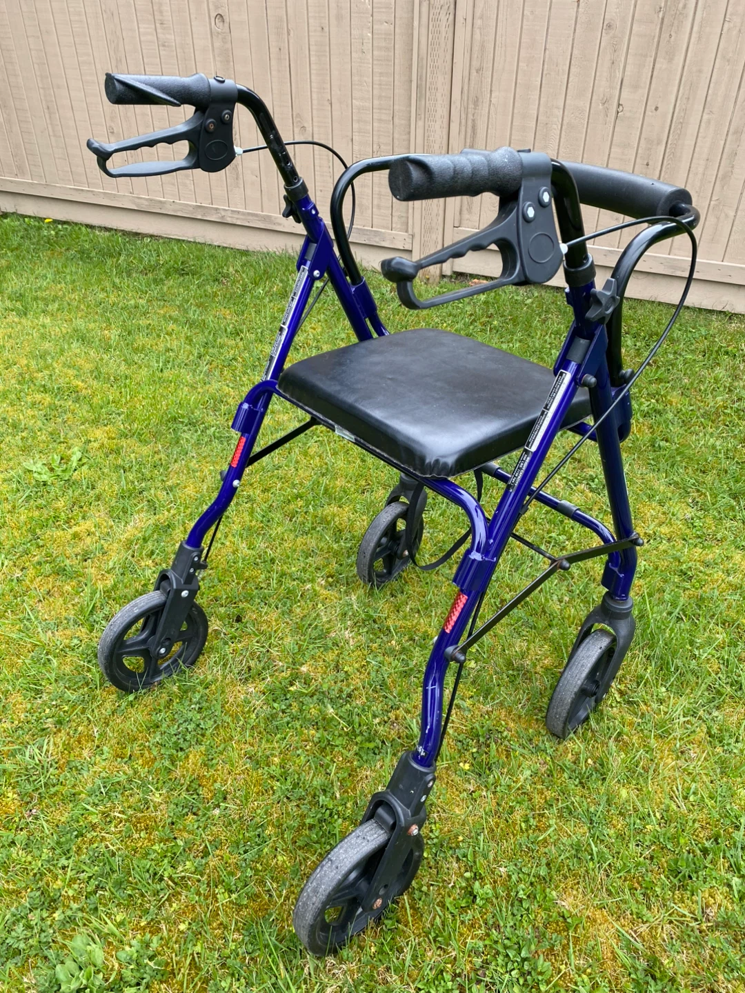 Blue 4-Wheel Walker with Seat - photo 2