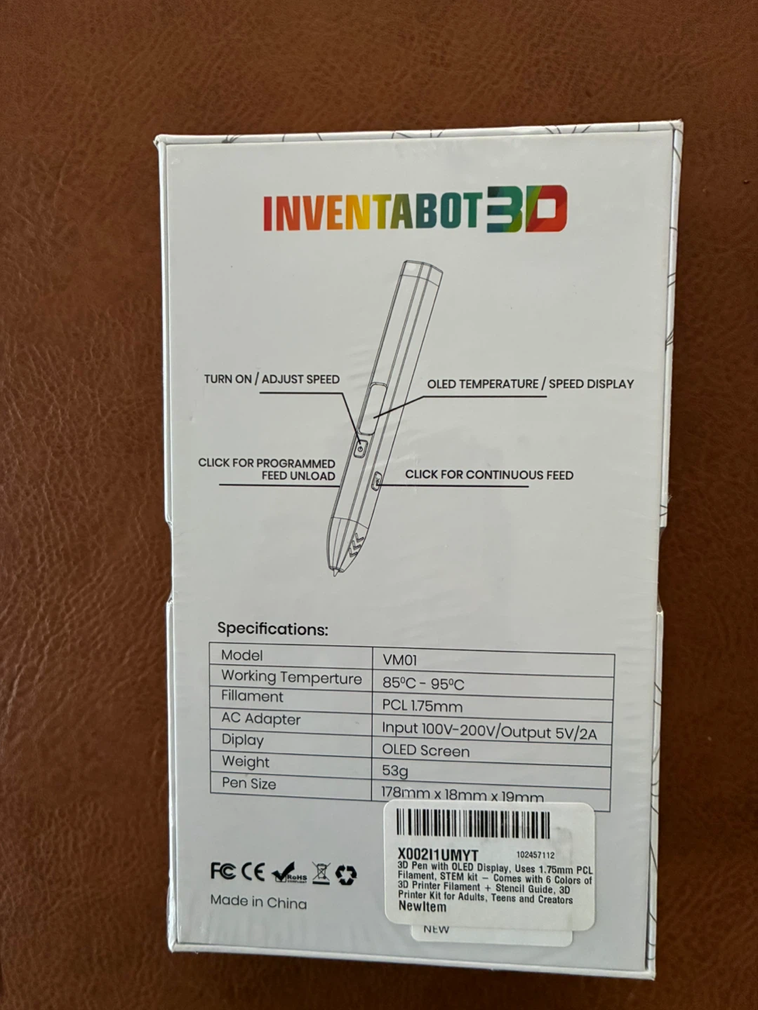 Inventabot3D VM01 Low Temperature 3D Pen - photo 2