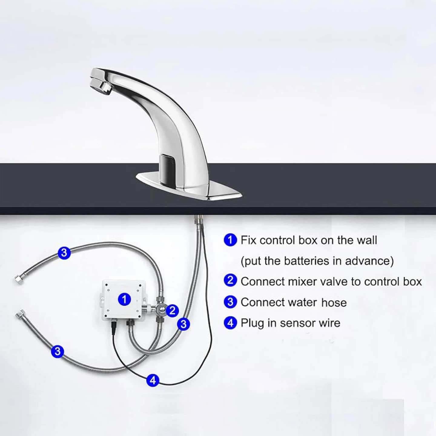 Touchless Chrome Automatic Faucet Sensor - photo 5