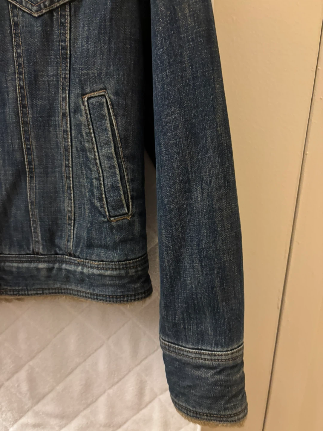 Hangten Jeans Denim Jacket with Fur Collar - photo 5