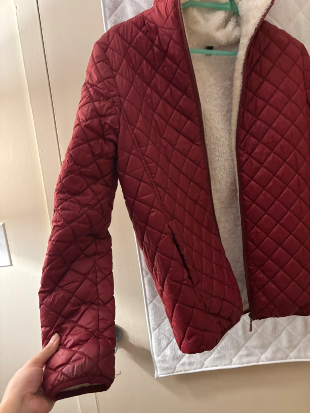 Red Quilted Hooded Jacket - photo 4