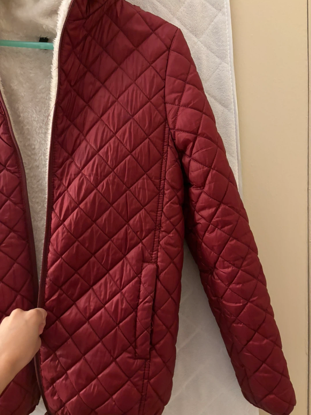 Red Quilted Hooded Jacket - photo 2
