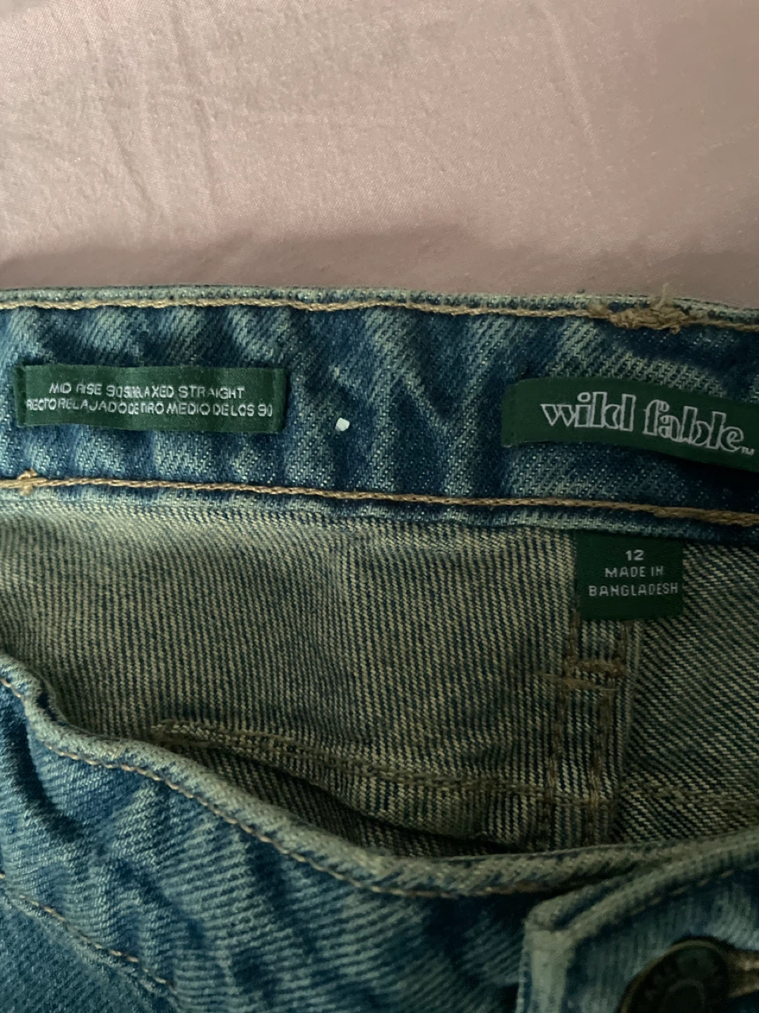 Wild Fable Mid Rise Relaxed Straight Jeans Size 12 - photo 5