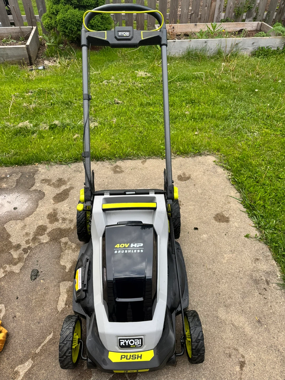 Ryobi 40V HP Brushless Push Lawn Mower and String Trimmer Combo - photo 4
