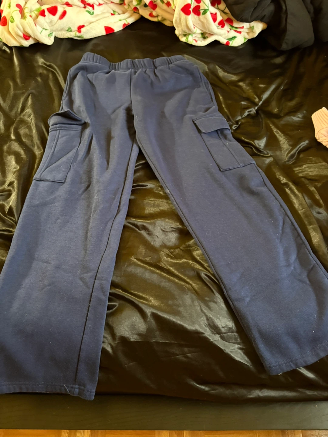 Navy Blue Cargo Sweatpants