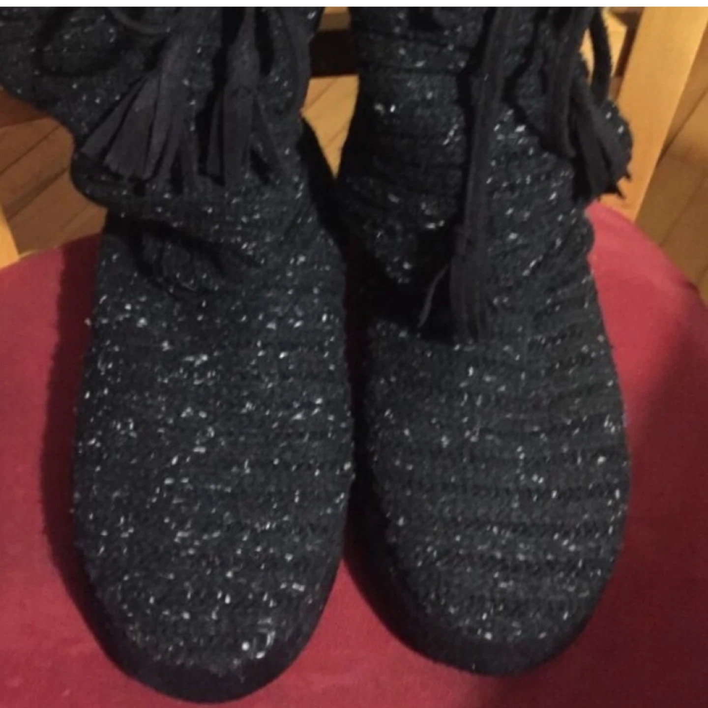 Muk Luks Black Speckled Knit Boots - photo 2