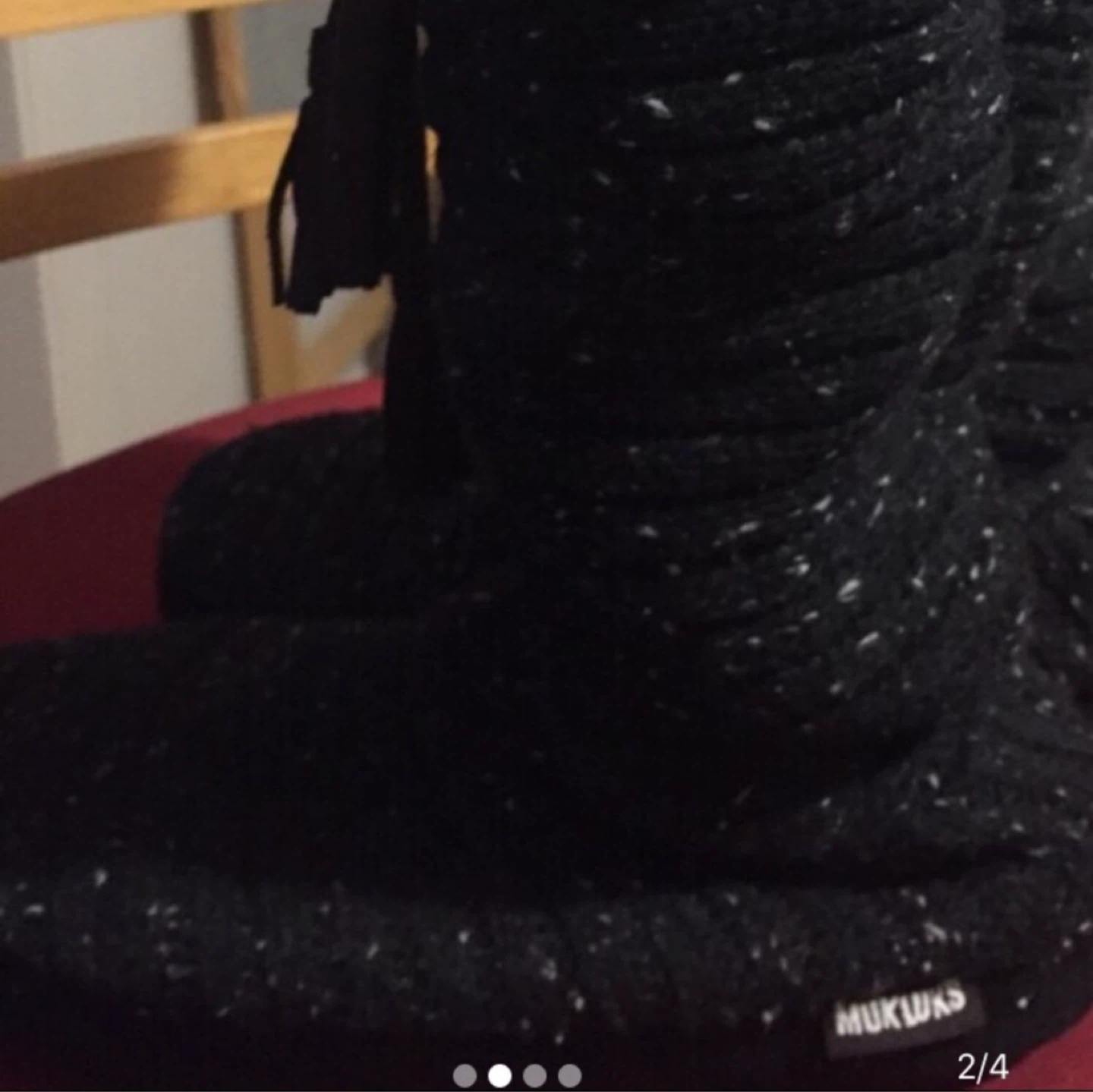 Muk Luks Black Speckled Knit Boots - photo 4