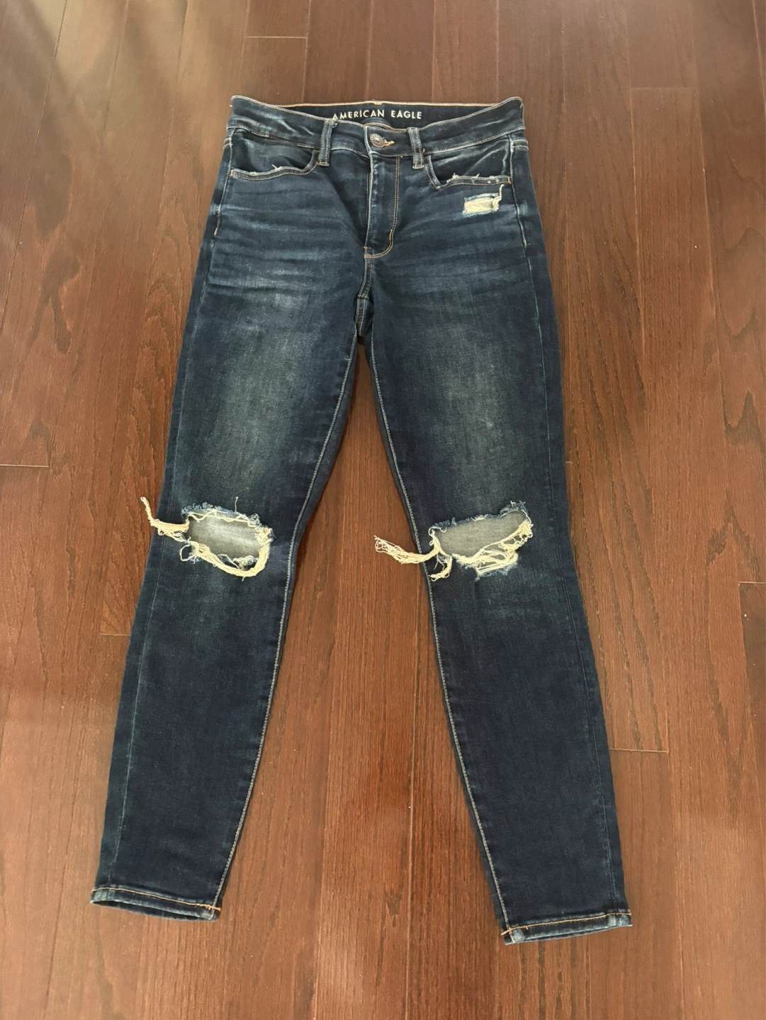 American Eagle Dark Wash Ripped Jeans