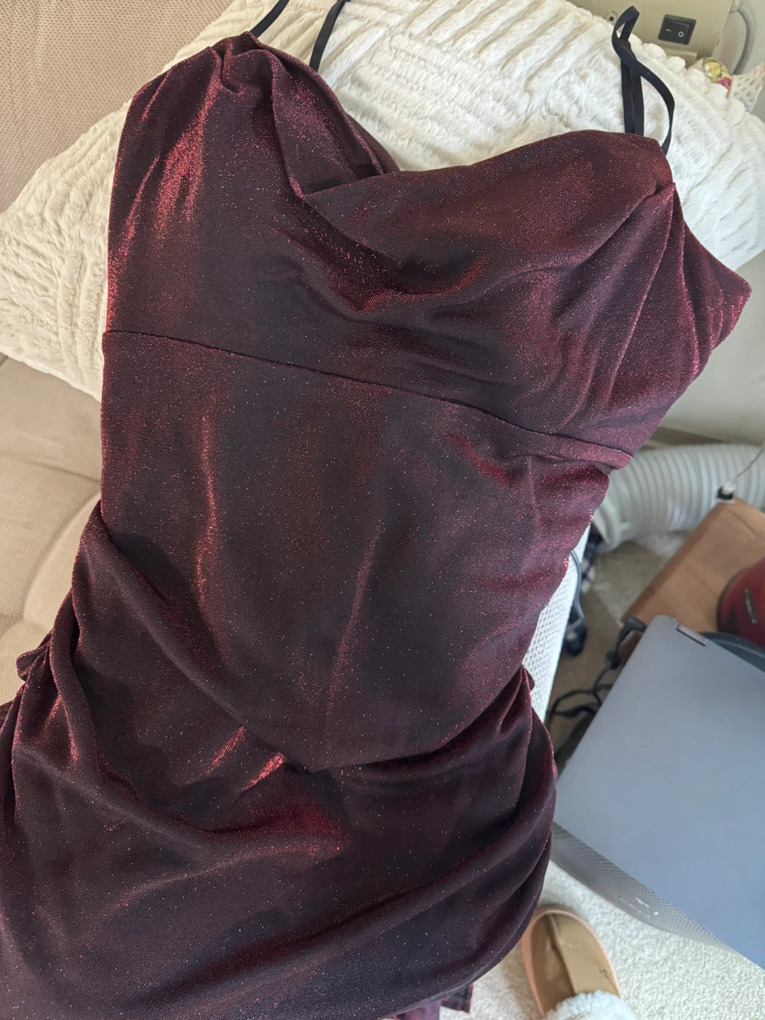 Sparkly Ruched Bodycon Dress - photo 2