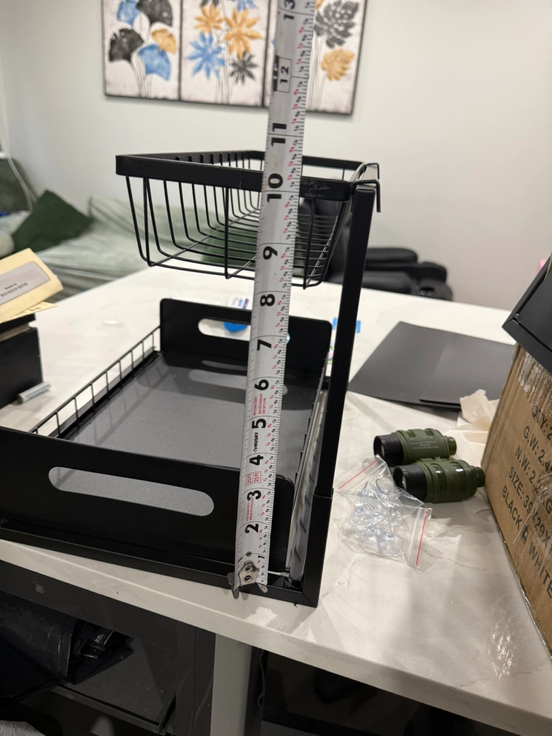 2-Tier Black Metal Storage Rack- pack of 2 - photo 3