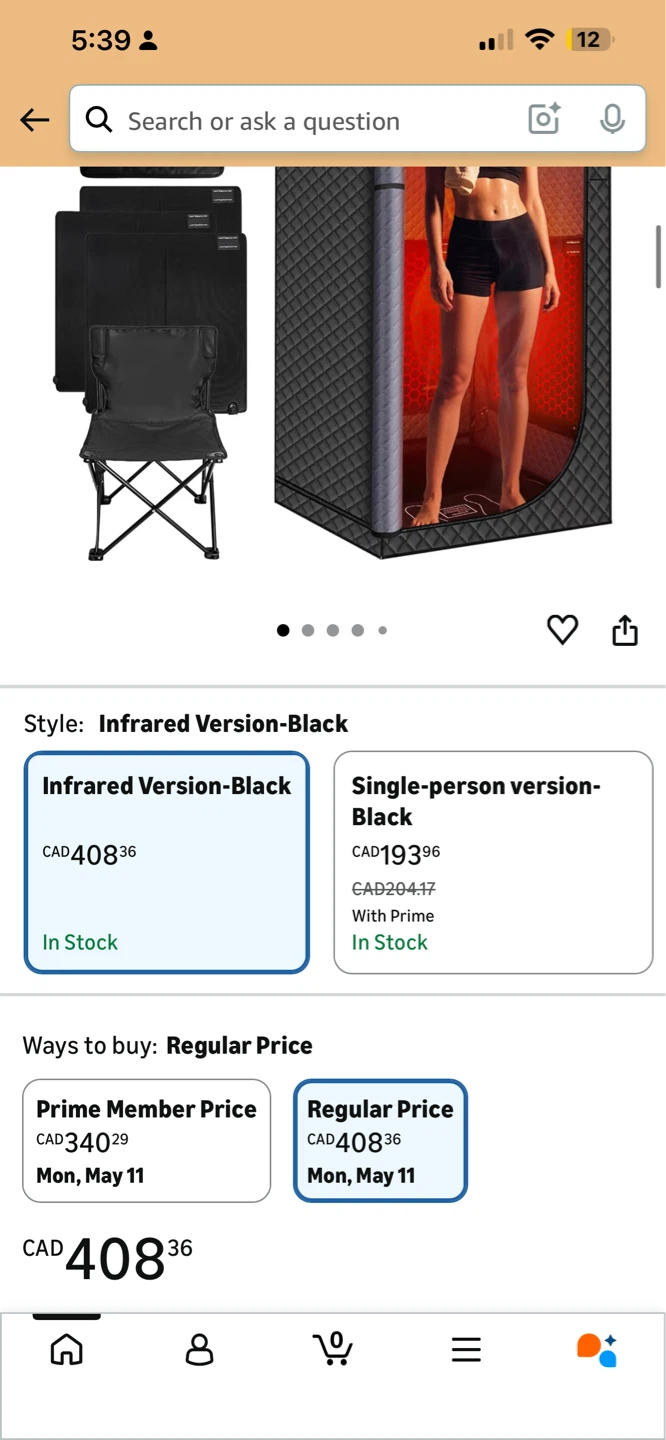 Infrared Sauna Tent - Single Person Version