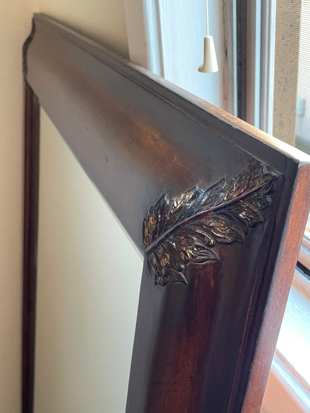 Dark Wood Framed Mirror - photo 2