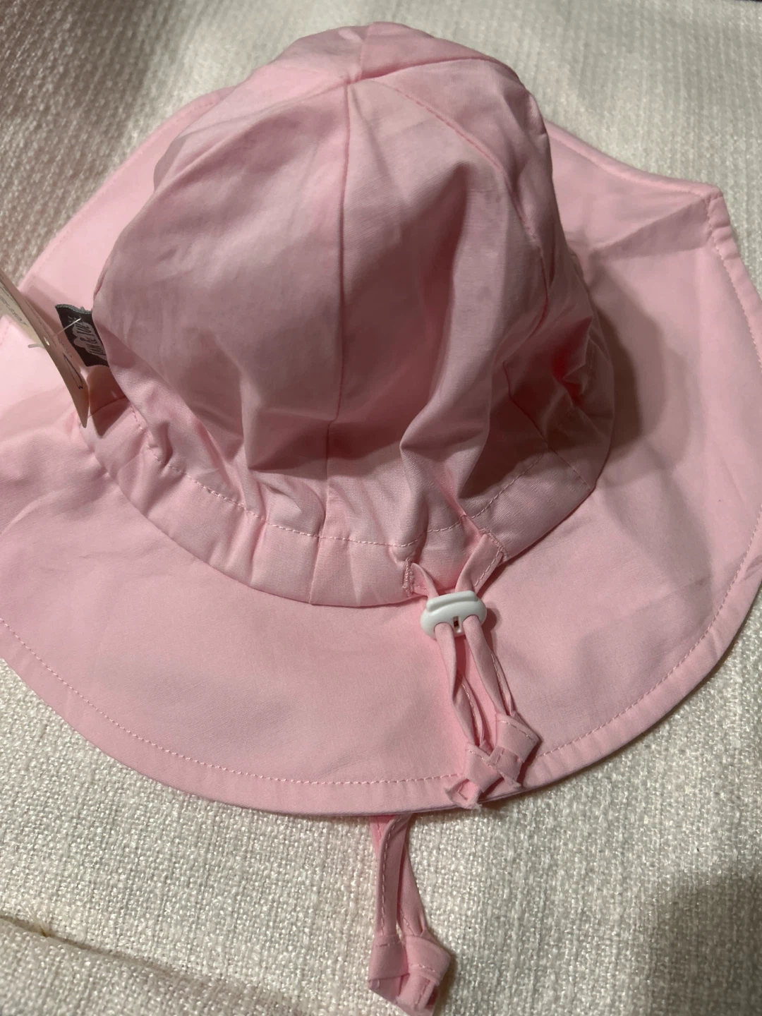 Brand New-Jan & Jul Pink Cotton Sun Hat - Medium - photo 4