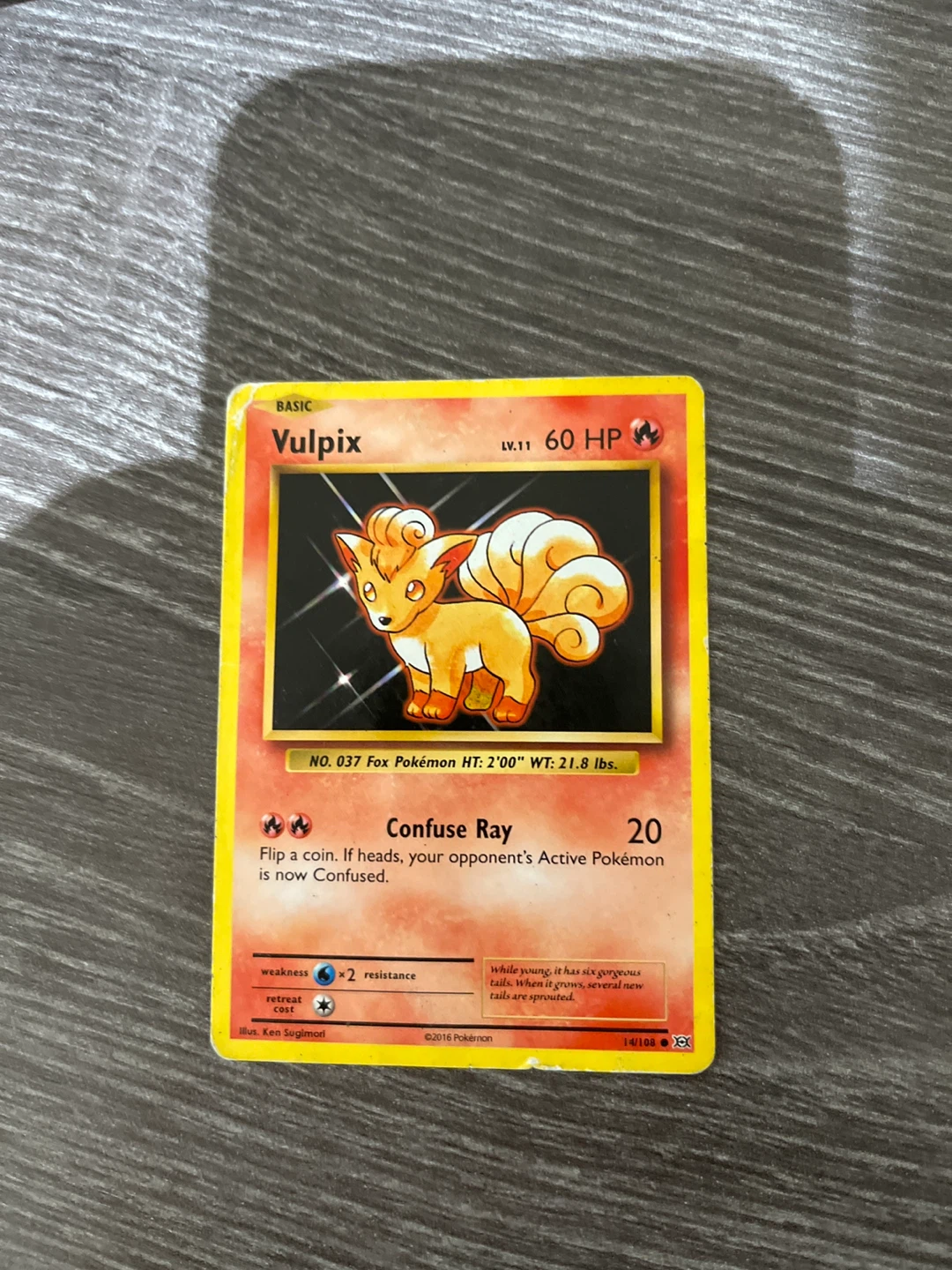 Pokemon Vulpix Basic Trading Card