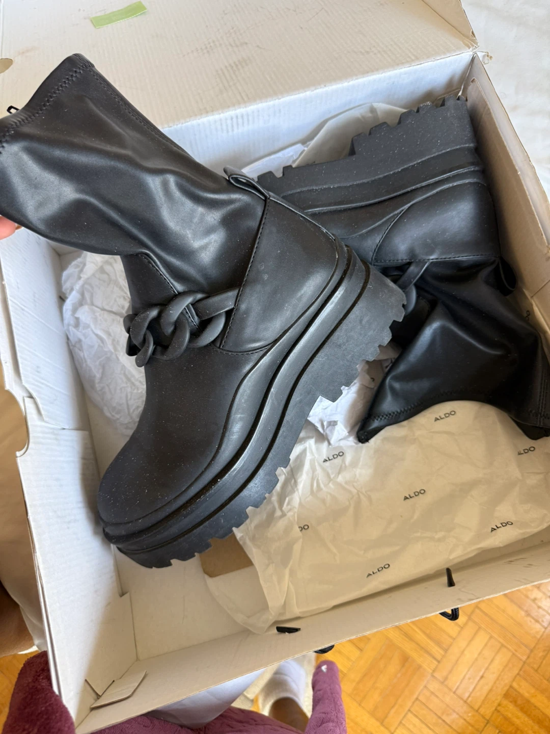 ALDO Women's Black Boots Size 6.5 - photo 2