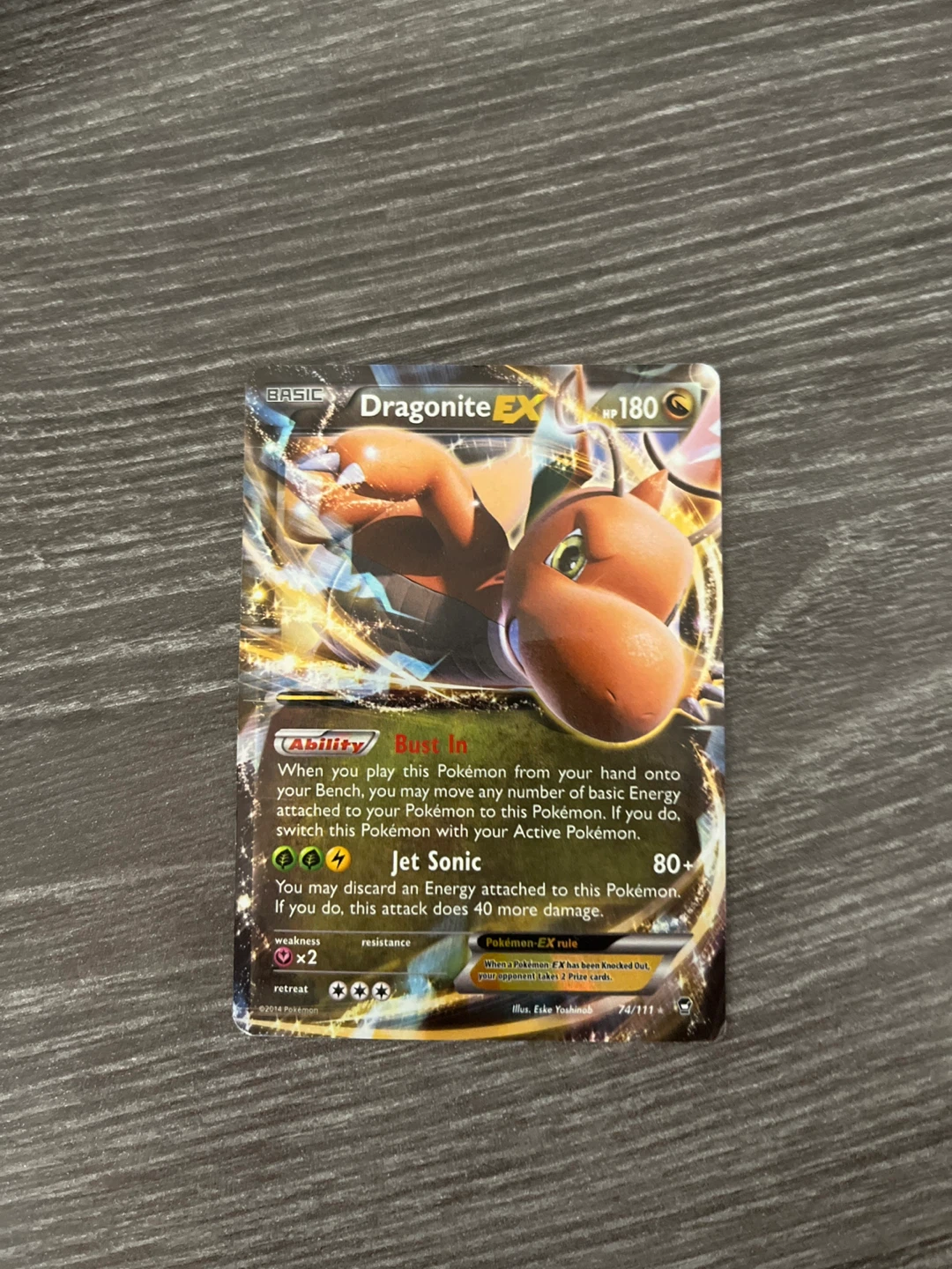 Pokemon Dragonite EX Trading Card
